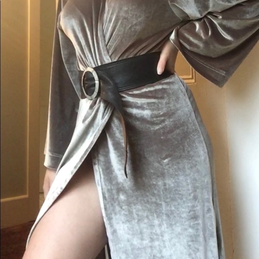 Silver Velvet Robe
